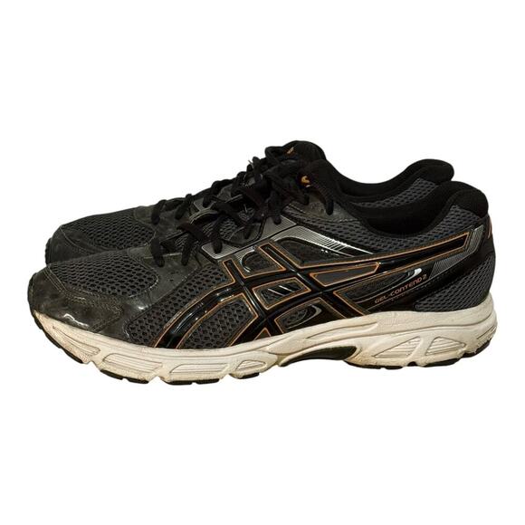 ASICS Gel-Contend 2 Men’s Running Shoes Black Orange Size 11.5 Athletic Comfort - Picture 4 of 8